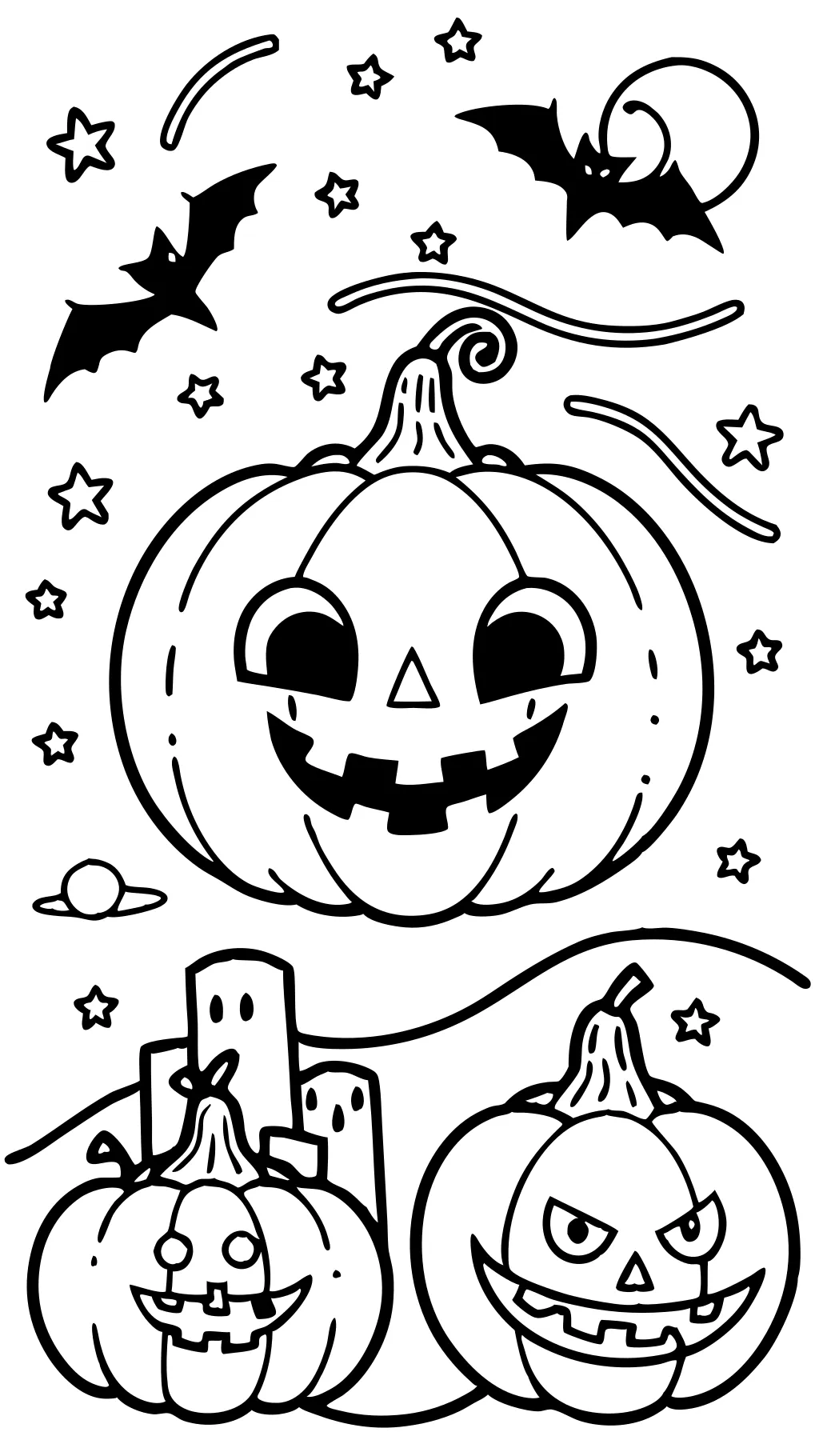 spooky pumpkin coloring pages